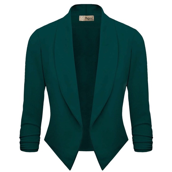 ‼️SOLD‼️Hybrid & Company Green Open Front Blazer - Picture 2 of 7